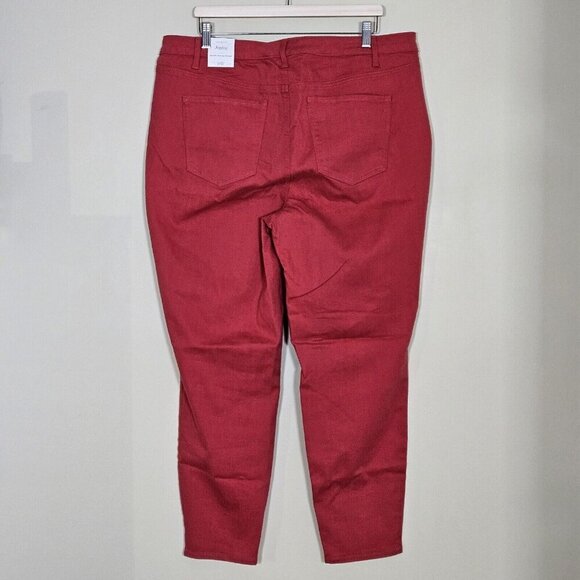 Talbots Jeggings Womens 18W Berry Pink Ankle Length Slimming High Rise Stretch - Picture 2 of 16